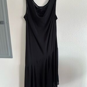 Elegant Black Asymmetrical Dress